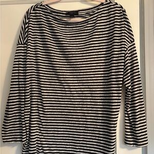 ALL SAINTS Black Cream Striped Top M/L